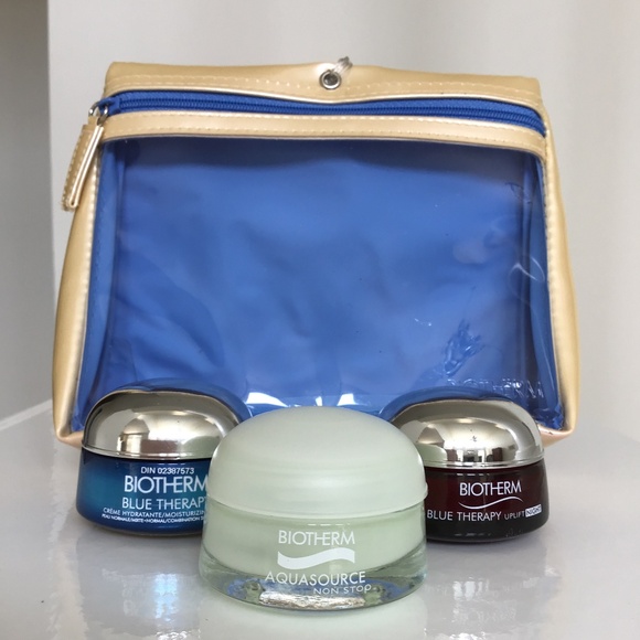 Biotherm 3 Pcs skincare cream set + Biotherm small cosmetic bag - Picture 2 of 9